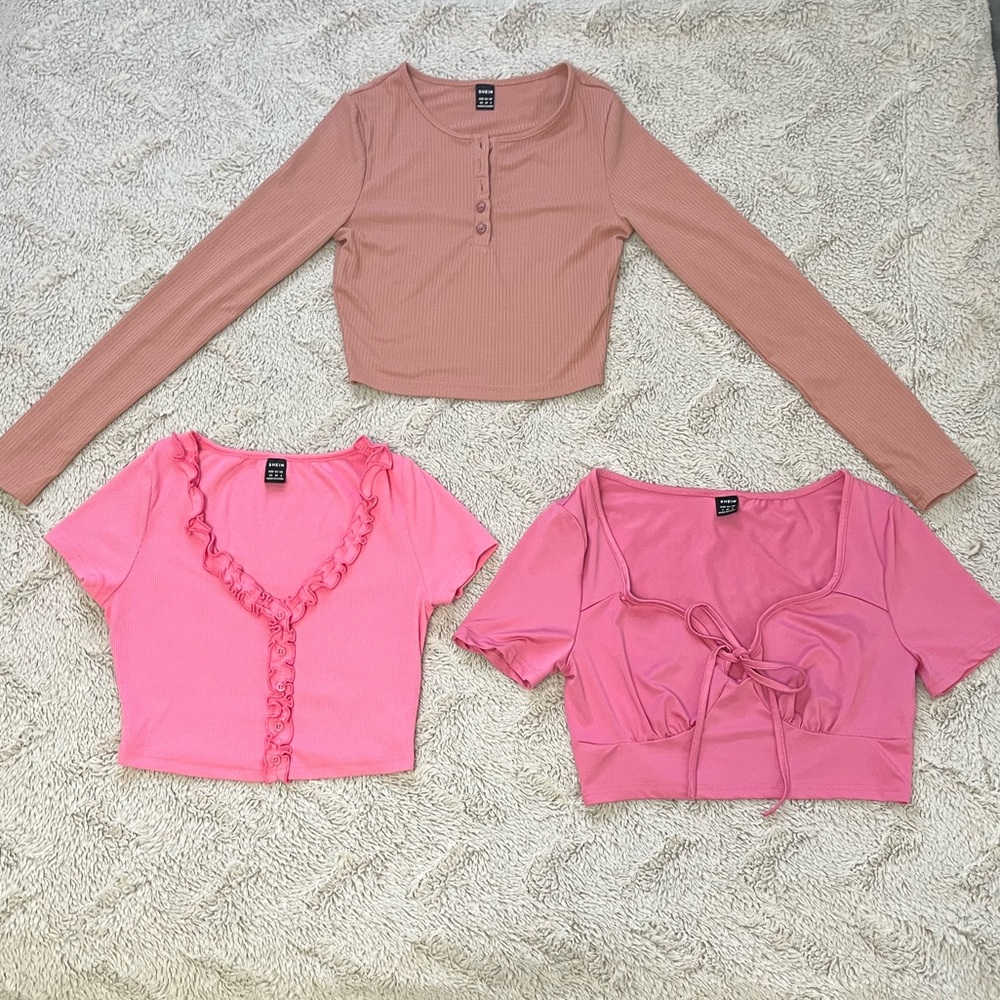 Pink crop top bundle